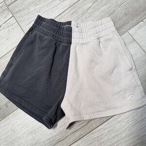 Hollister Womens Ultra‎ High Rise Dual-Tone Cotton Blend Shorts Black & White XS
